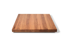 Schneidebrett aus Holz / Eiche | XL Holzbrett Küche | massives Küchenbrett 50 x 45 x 3 cm groß | rutschfeste Füße | Holzschneidebrett | Eichenbrett - ruhrholz